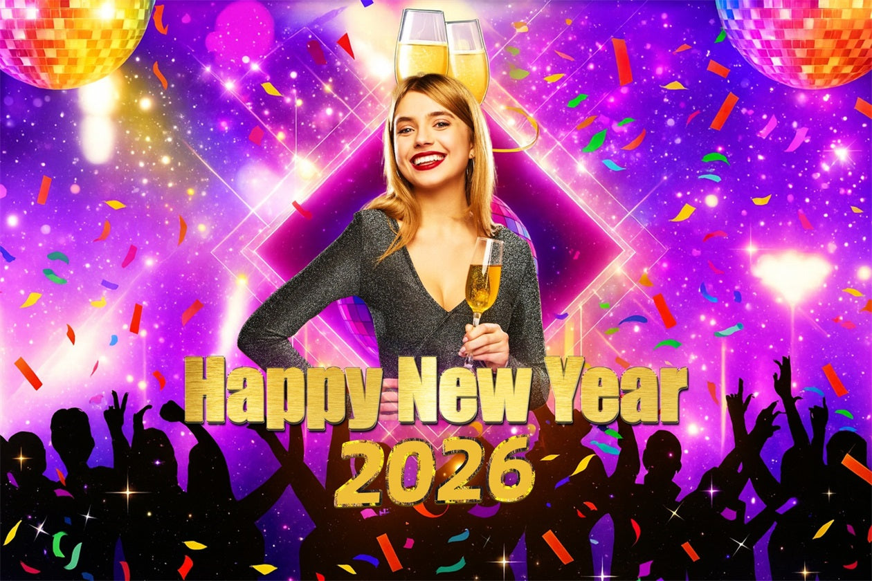 Neujahr Hintergrund Party Feier Konfetti Glanz Individueller Neujahr Hintergrund LXX510-5