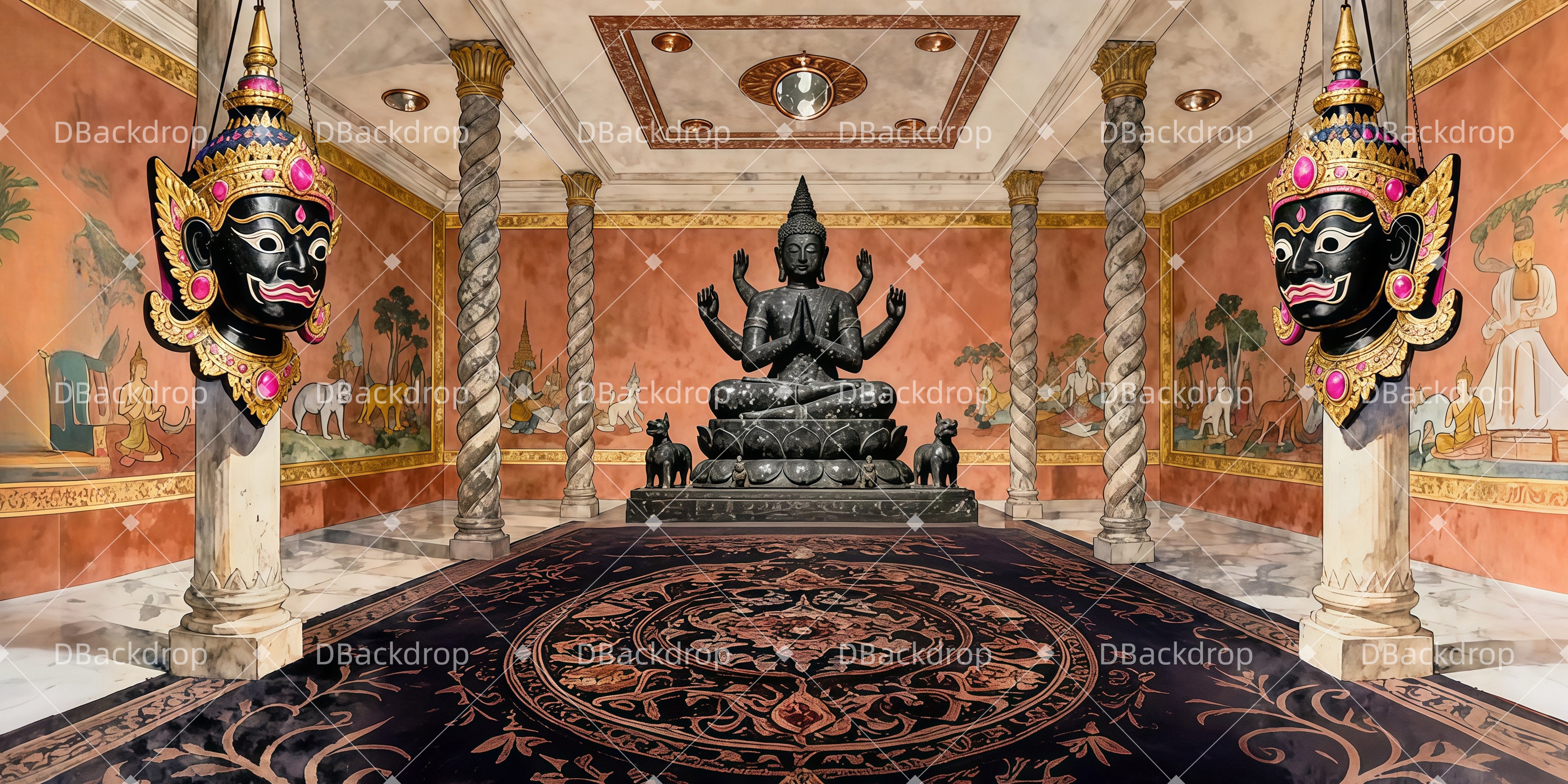 Theater Backdrops Alte Gottheitenhalle Theatervorhang kinder LXX511-T98