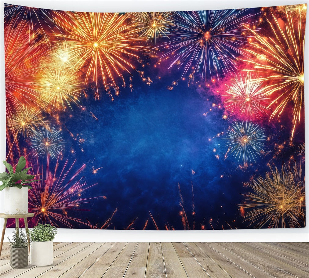 Neujahrs-Hintergrund Strahlendes Feuerwerk Happy New Year 2026 Banner LXX512-10