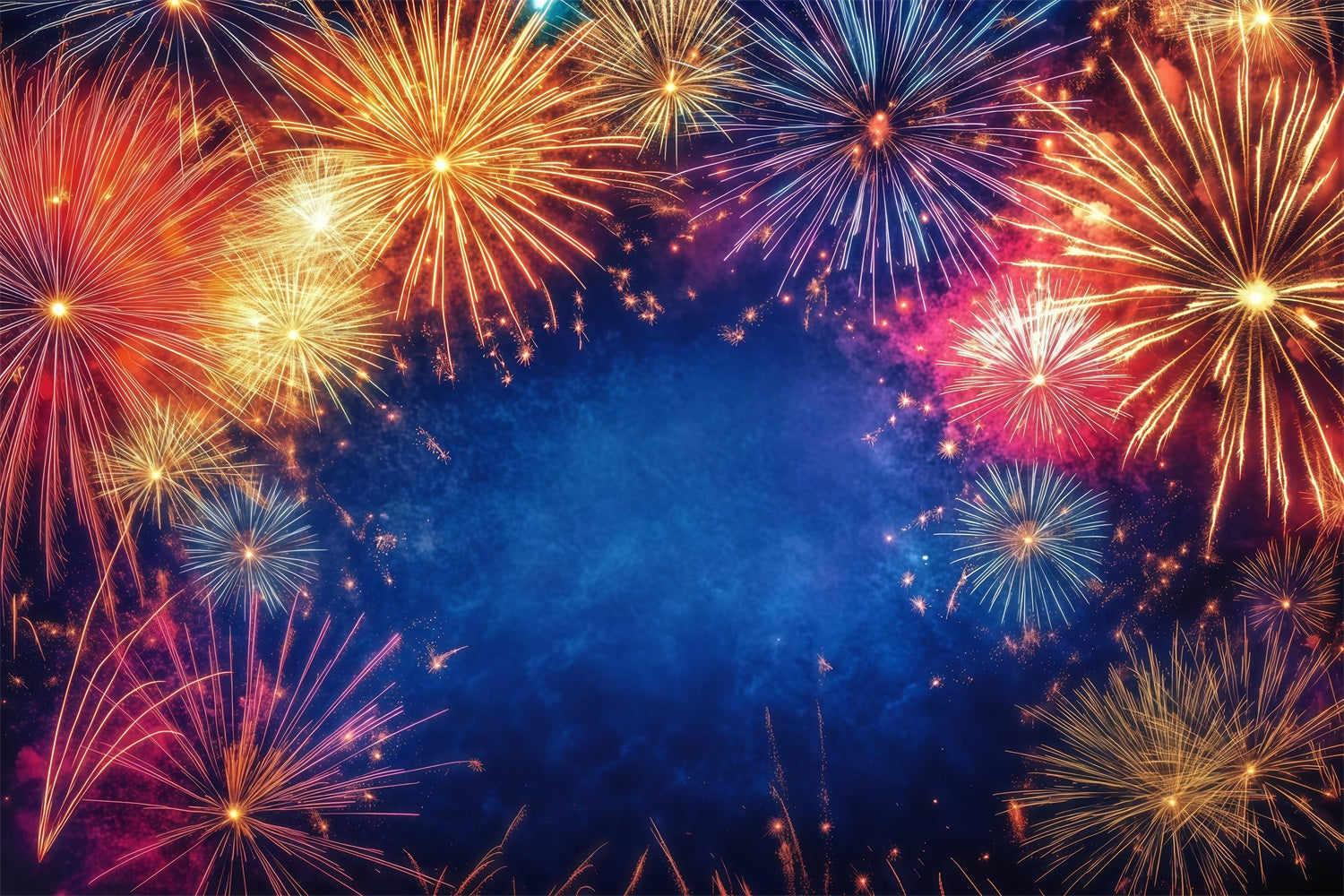 Neujahrs-Hintergrund Strahlendes Feuerwerk Happy New Year 2026 Banner LXX512-10