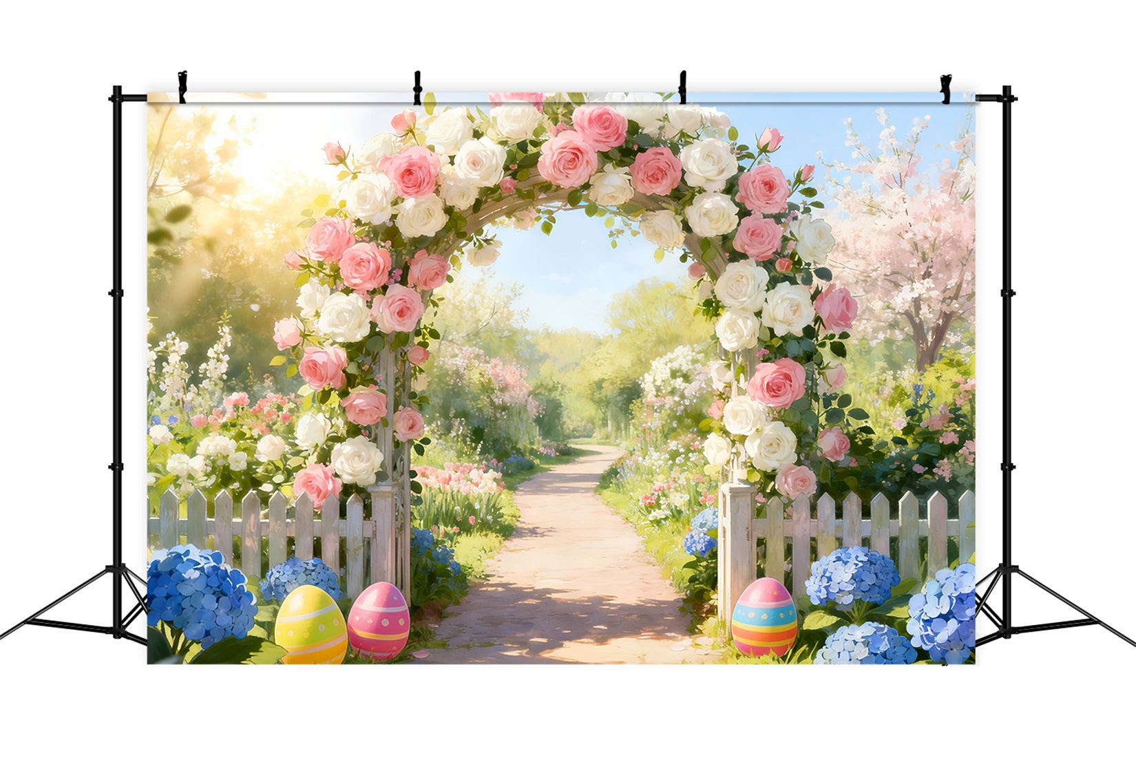 Ideen für Oster-Hintergründe Rosenbogen-Weg Osterblumen-Hintergrund LXX512-116