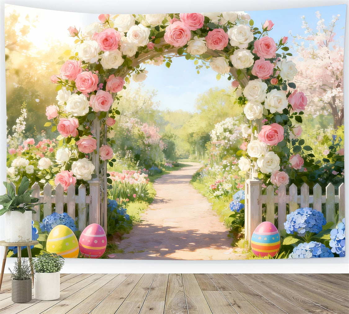 Ideen für Oster-Hintergründe Rosenbogen-Weg Osterblumen-Hintergrund LXX512-116