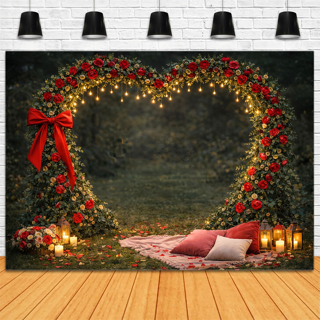 Blumenherz-Hintergrund Garten im Freien Romantik Rote Rosen-Hintergrund LXX512-92