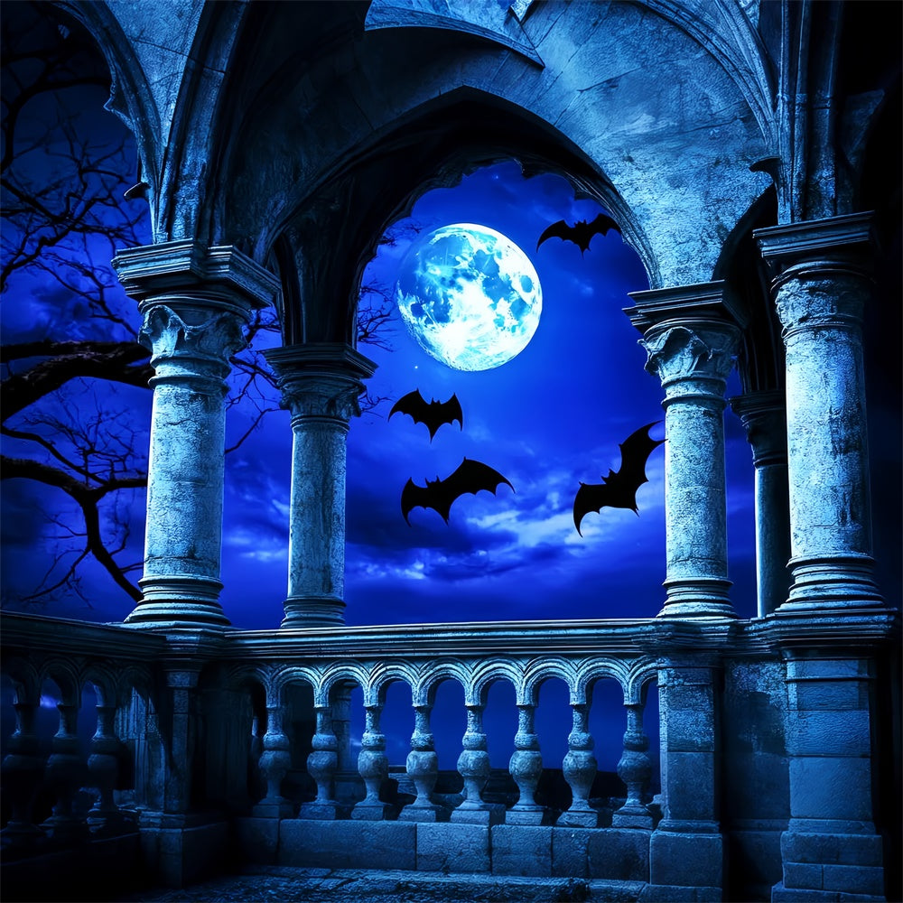 Halloween-Hintergrund für Fotos Fledermausflug Torbogen-Hintergrund LXX57-103