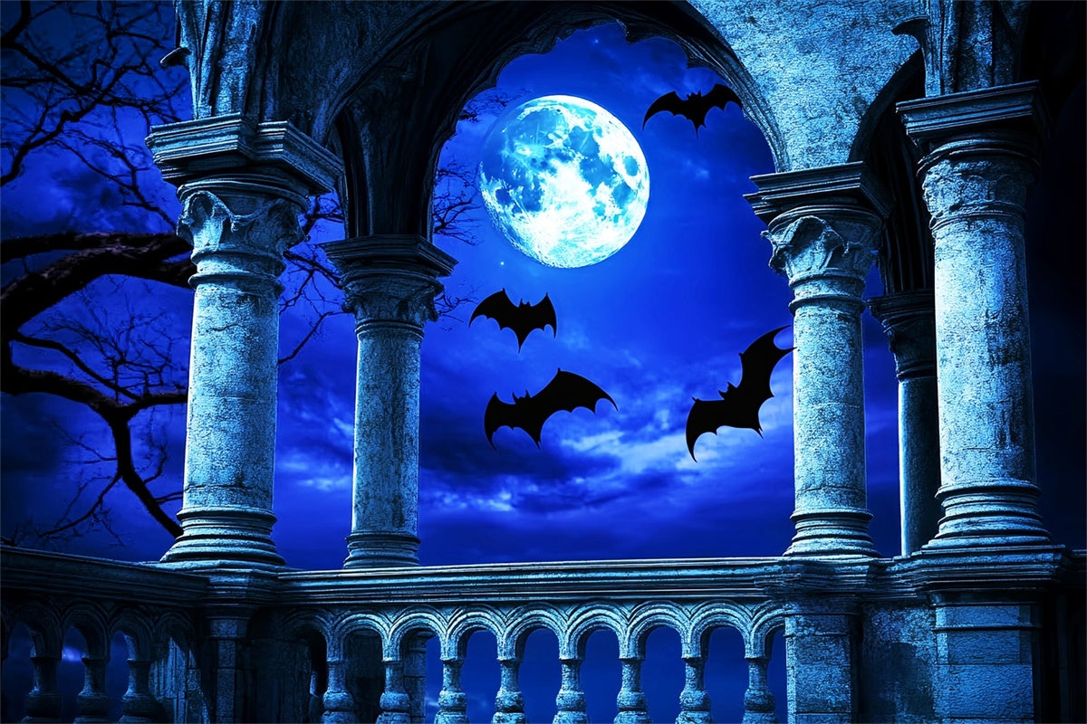 Halloween-Hintergrund für Fotos Fledermausflug Torbogen-Hintergrund LXX57-103