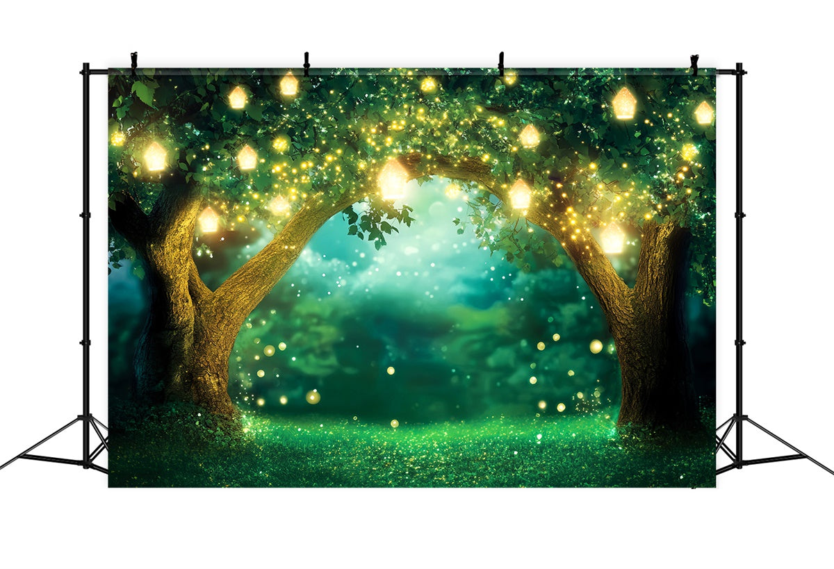 Enchanted Forest Backdrops Glitzernder Baum Torbogen Backdrop LXX57-121