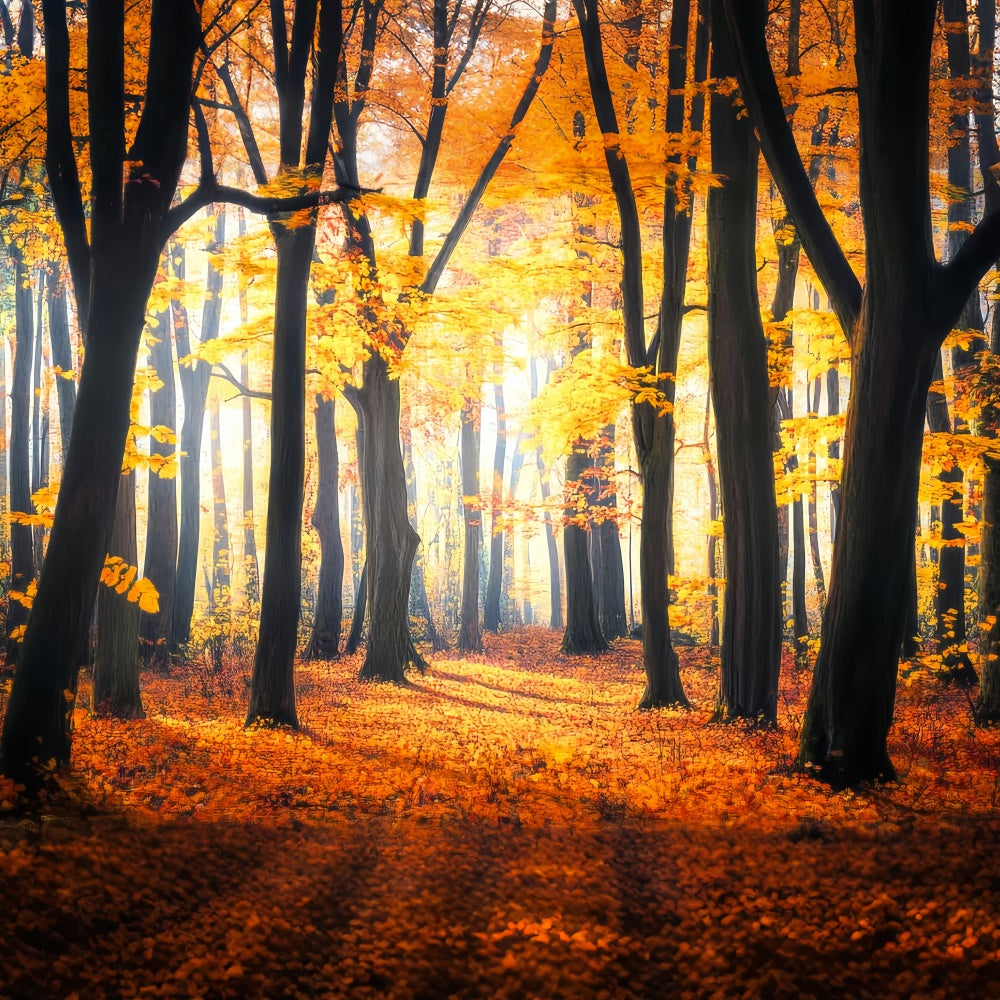 Herbst Wald Fotohintergrund Rustic Leaves Woodland Backdrop LXX57-149
