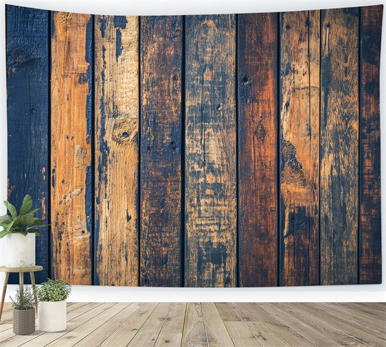 Holz Fotokulisse Verblasste Indigo Maserung Kulisse LXX57-316