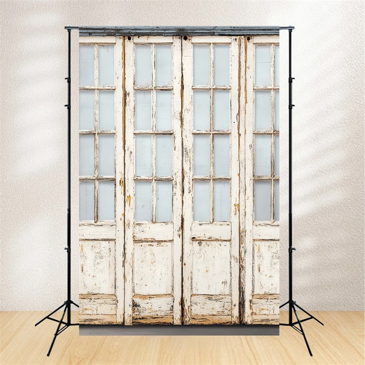 Holz Fotokulisse Verwitterte Vintage Tür Kulisse LXX57-318