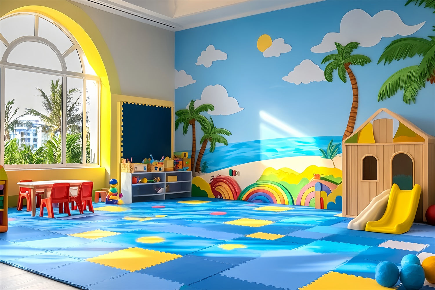 Klassenzimmer Backdrops Sommer Träume Lernen Backdrop LXX57-35