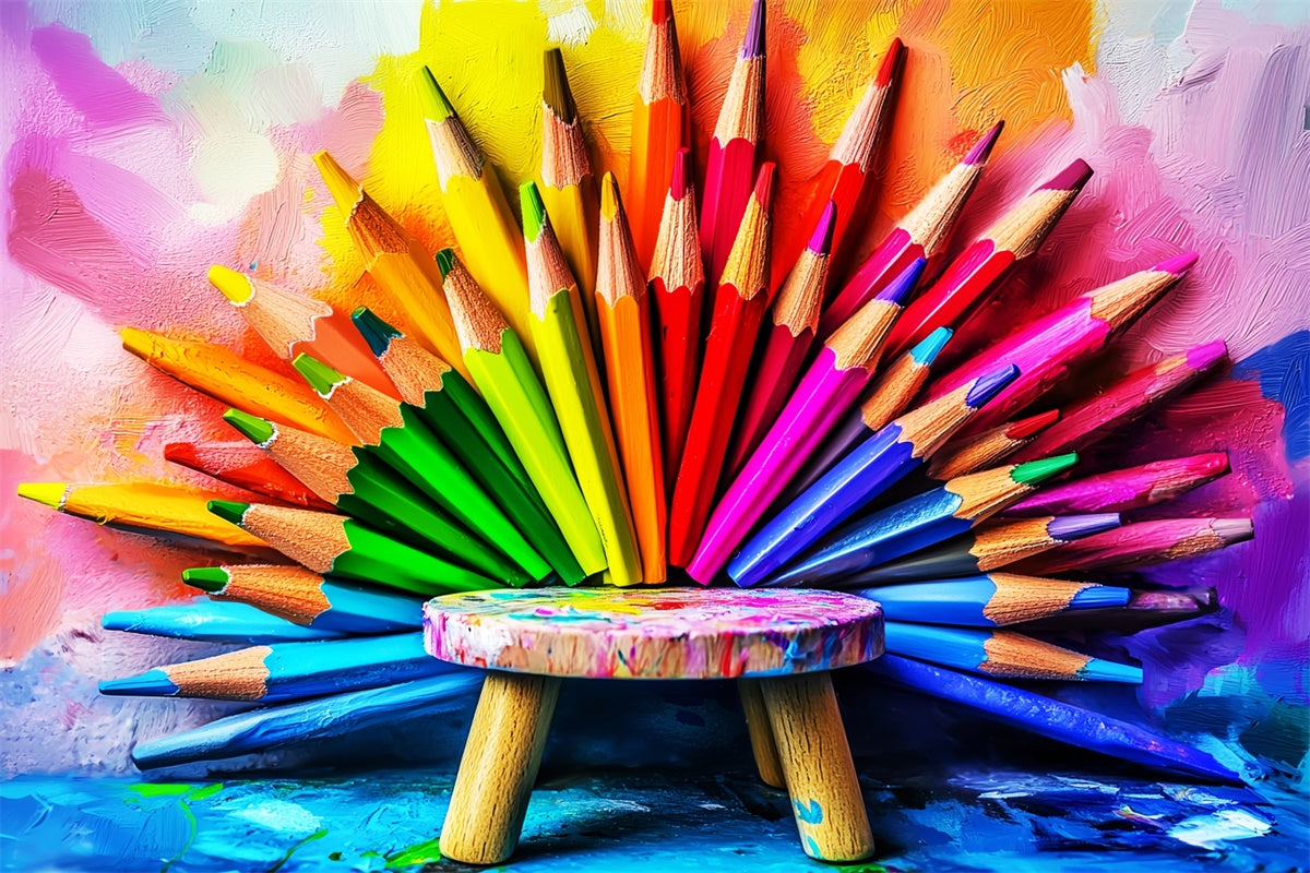 Back To School Fotokulisse Bleistift Kreative Kulisse LXX57-37
