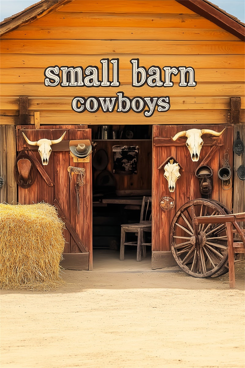 Scheune Backdrop Wild West Cowboy Eingang Foto Hintergrund LXX57-386