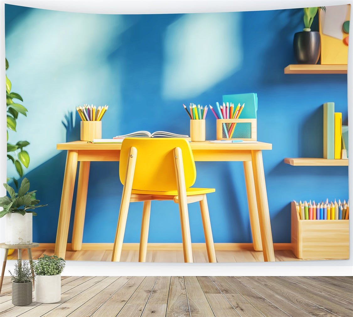 Back To School Backdrops Sonnenschein Study Desk Backdrop LXX57-57