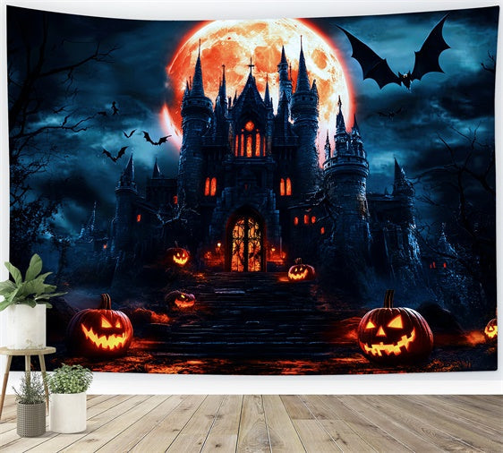 Halloween Mond Backdrop Haunted Curse Zitadelle Backdrop LXX57-80