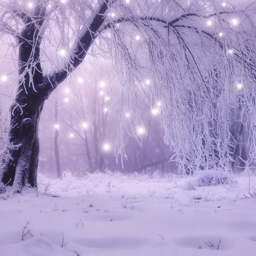 Winter Wonderland Backdrop Enchanted Forest Eisige Lichter Winter Studio Hintergrund LXX58-226