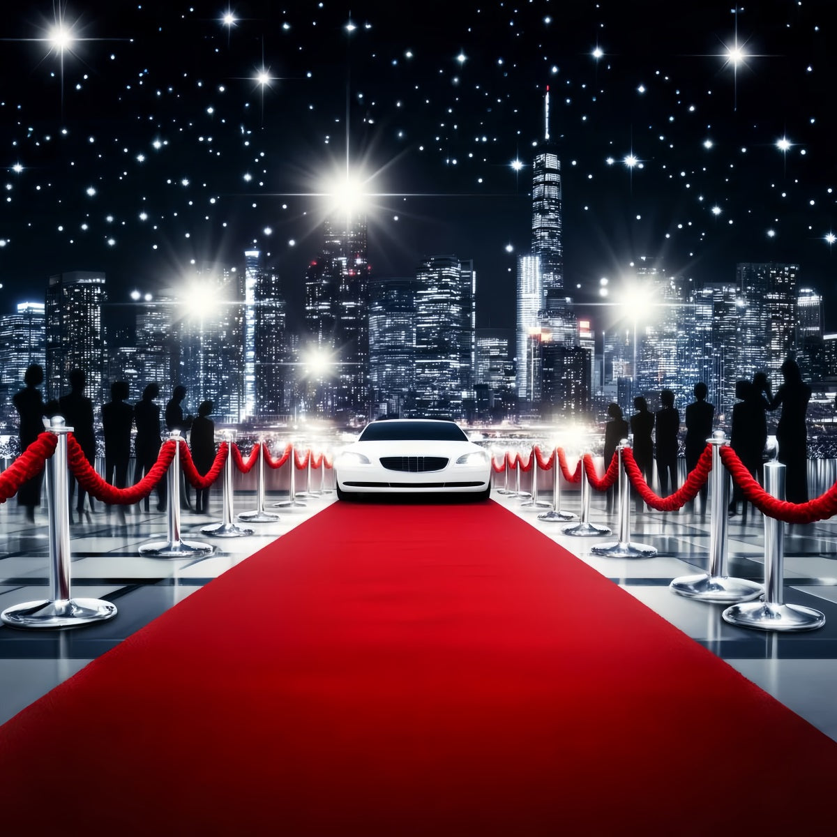 Paparazzi-Roter-Teppich-Foto Hintergrund Luxusauto-Ankunft Hollywood-Foto Hintergrund LXX58-325