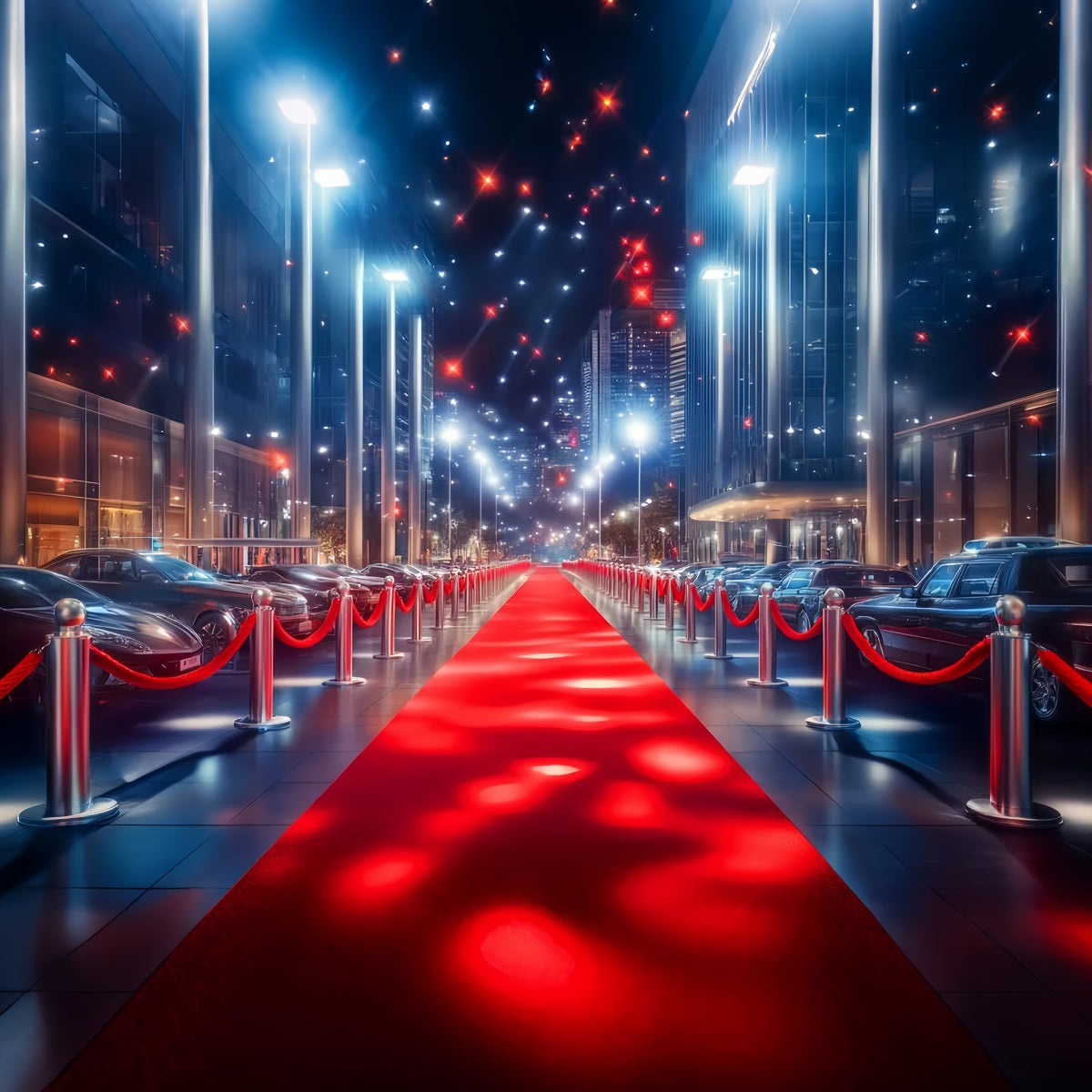 Paparazzi-Foto Hintergrund Innenstadt Luxuriöser Eingang Roter Teppich-Hintergründe LXX58-327