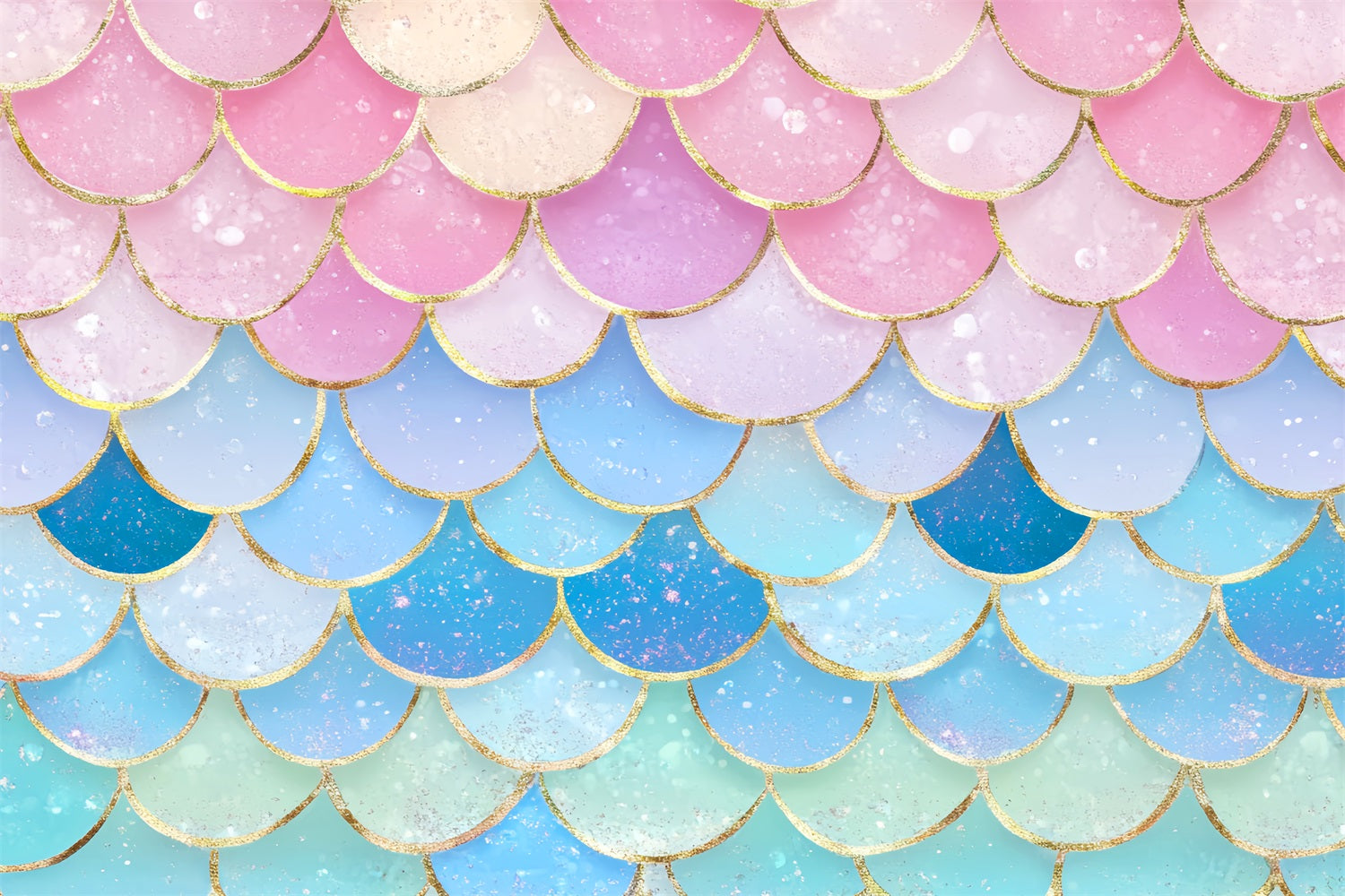 Neugeborenen Fotohintergrund Pastell Meerjungfrau Glitzernde Schuppen Kinder-Fotohintergrund LXX58-387