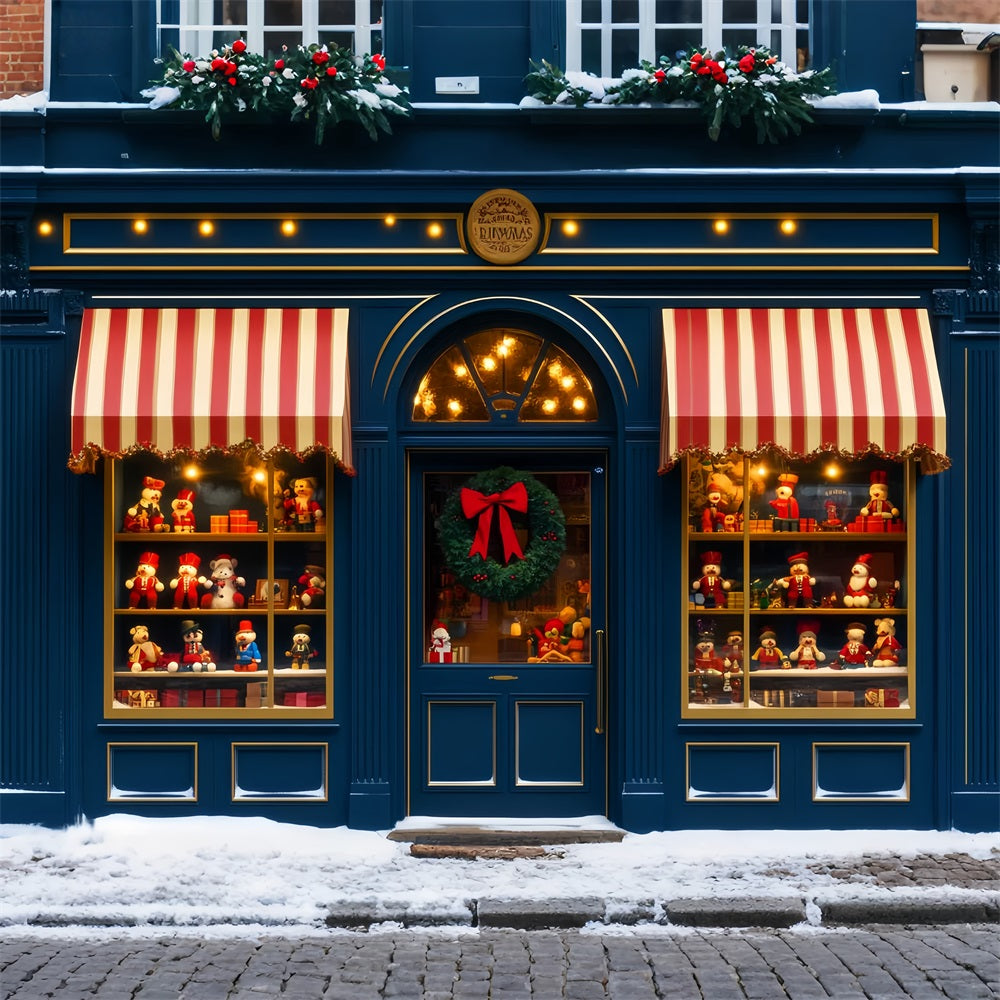 Spielzeugladen-Fotohintergrund Schaufenster Weihnachtsauslage Weihnachtsfotografie-Hintergründe LXX59-188
