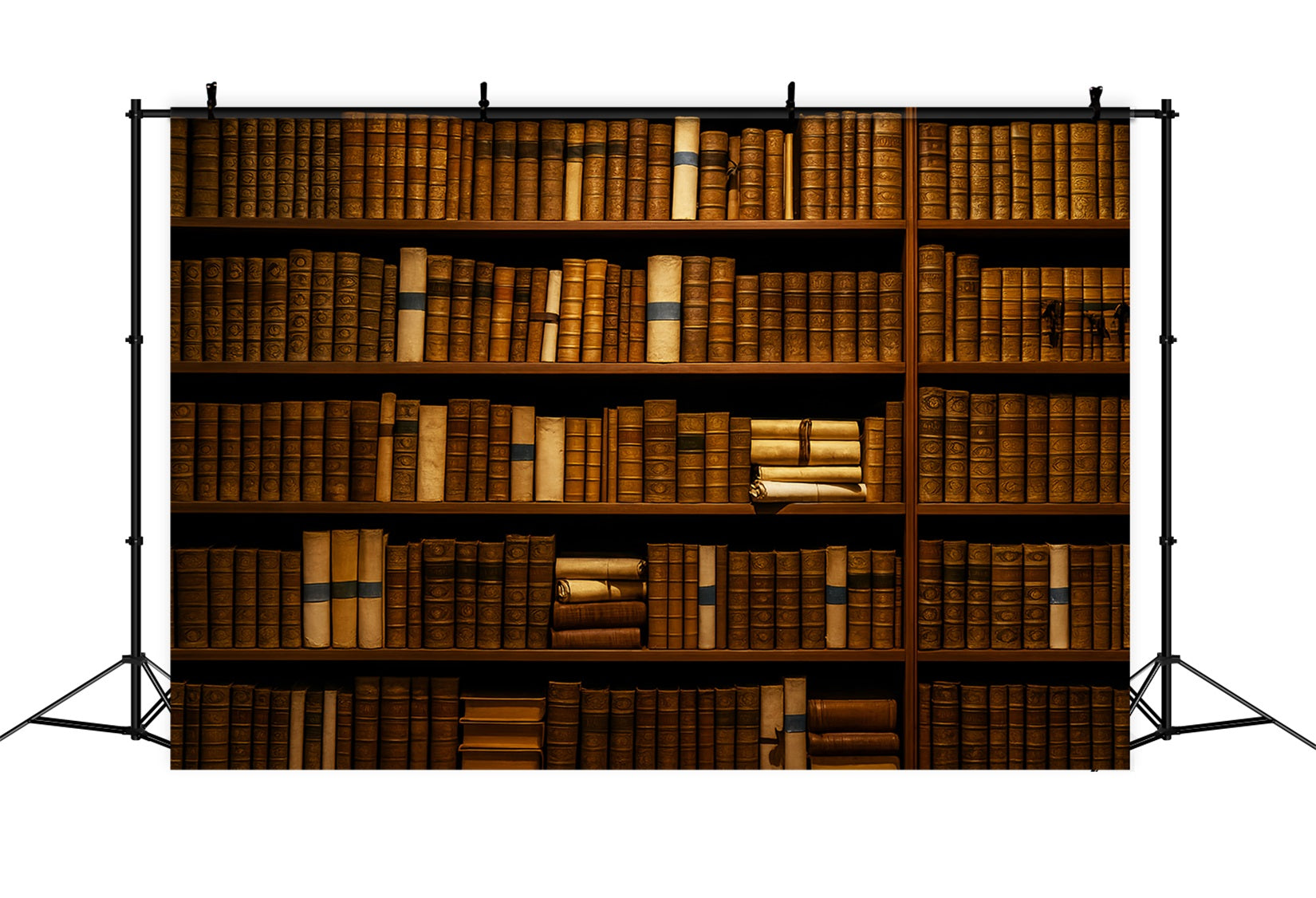 Fotohintergrund für den Schulanfang Vintage-Leder Bibliothek Bücher Schulfoto-Fotohintergrund LXX59-214