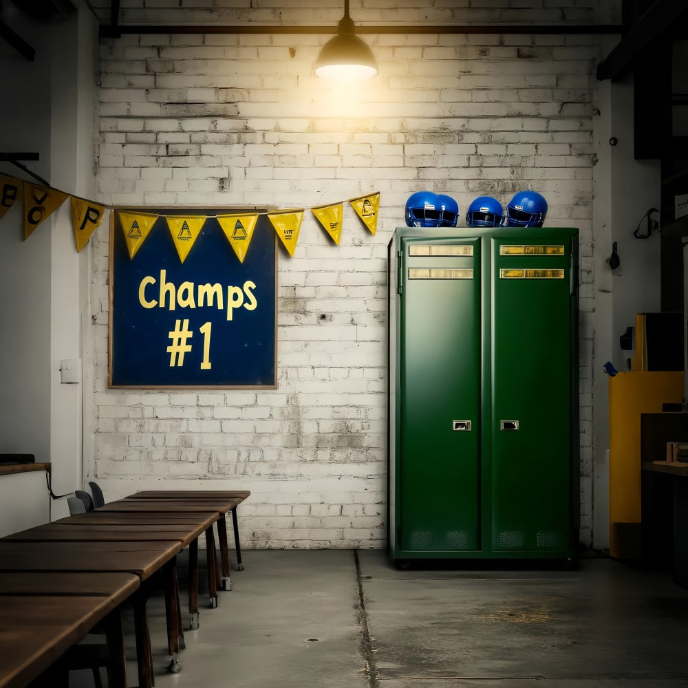 Fotohintergrund für Schulflur Umkleideraum Champions-Banner Fotohintergrund für den Schulanfang LXX59-233