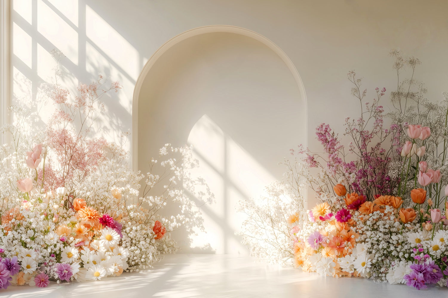 Herbsthintergrund Heller Blumen-Bohemian-Fotohintergrund Herbst-Fotohintergründe LXX59-280