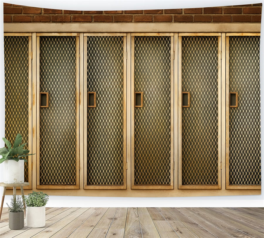 Sport-Fotohintergrund Goldene Gittertüren Sport-Studiohintergründe LXX59-345