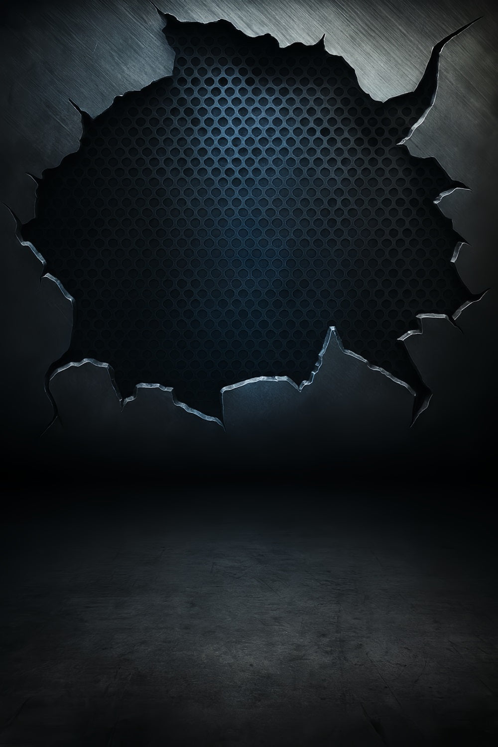 Fotohintergrund Beton Industrielle Metallgitterstruktur Porträtfotohintergrund LXX59-432