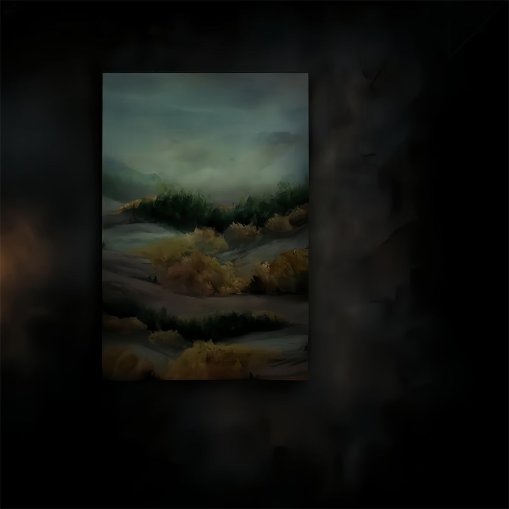 Porträtstudio-Fotohintergrund Nebliges Herbstlandschaftsgemälde Porträt-Fotohintergrund LXX59-464