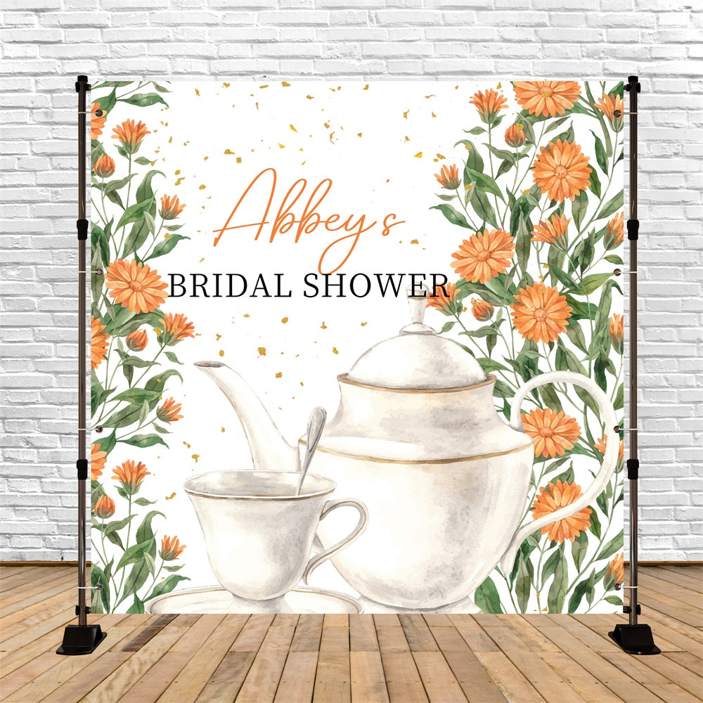 Hochzeit Fotokulisse Delicate Daisy Tea Individueller Hintergrund LXX6-110