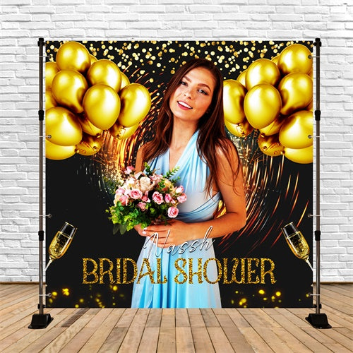 Hochzeit Fotokulisse Glam Night Confetti Personalisierte Kulisse LXX6-122
