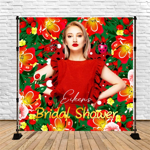 Hochzeit Fotokulisse Retro Chic Floral Individueller Hintergrund LXX6-138