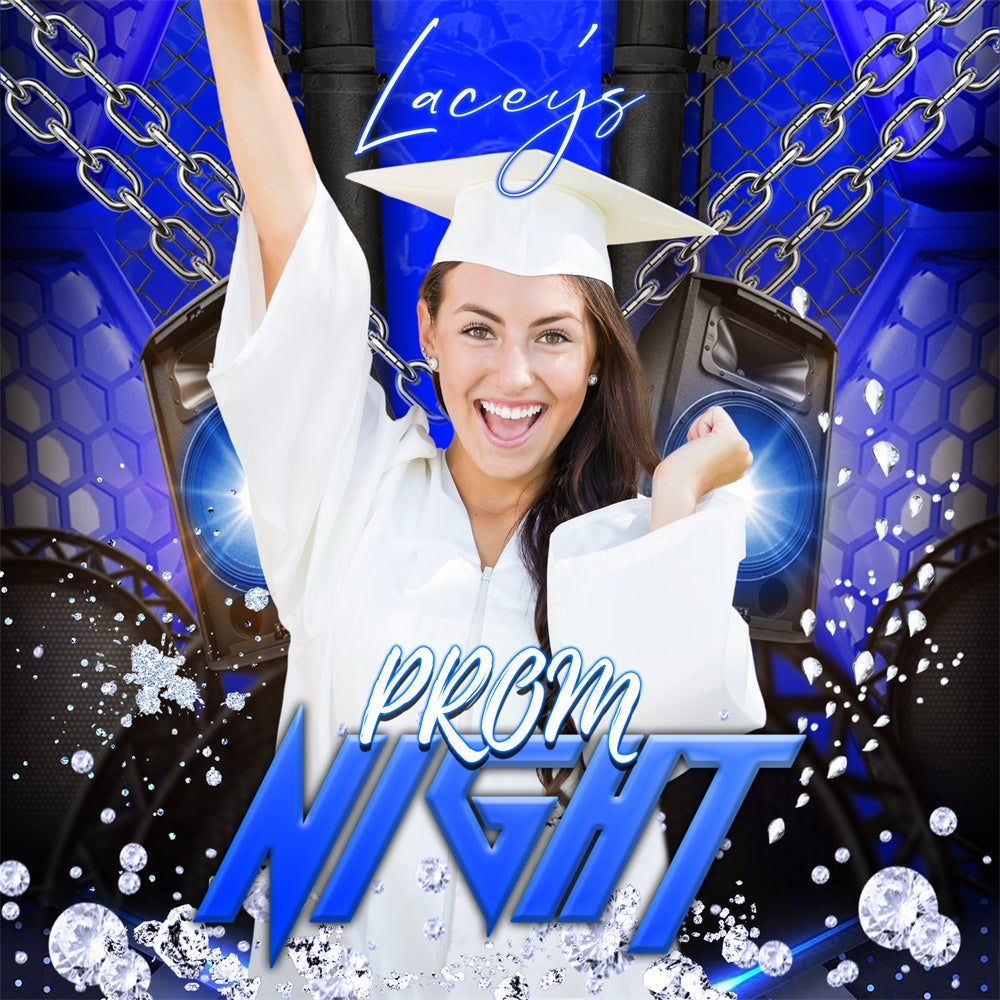 Abschlussball Fotokulissen Kette Glow Personalisierte Party Graduation Backdrop LXX6-184