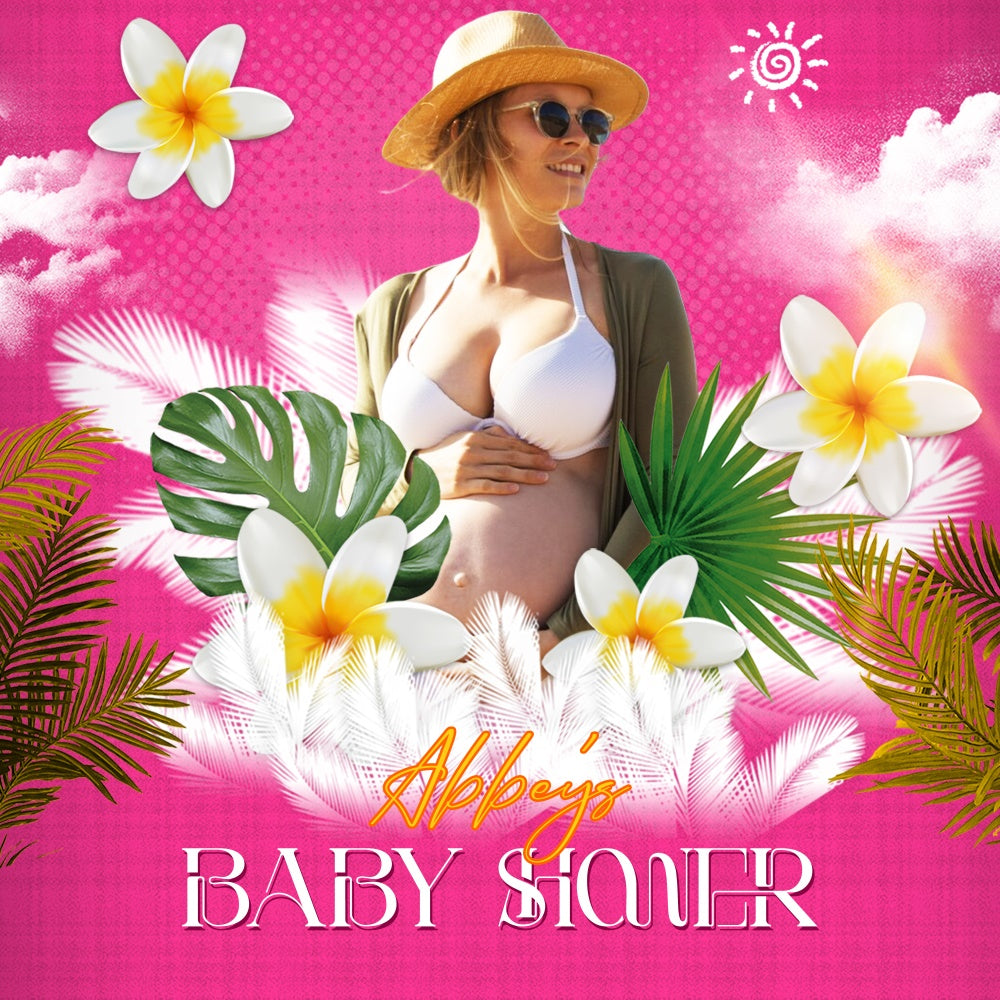 Benutzerdefinierte Baby Dusche Hintergrund Tropical Bloom Sommer Hintergrund LXX6-219