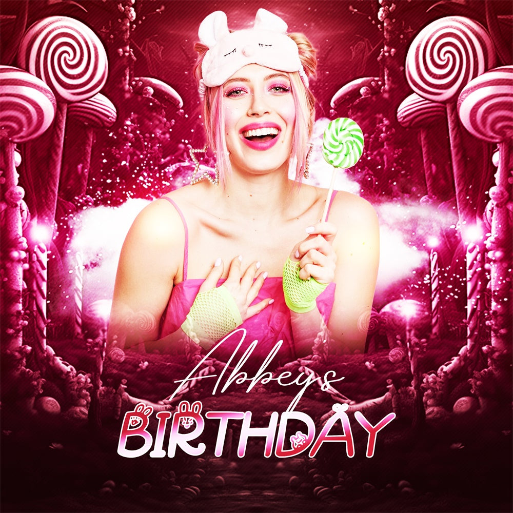 Backdrop Ideen für Geburtstag Retro Sugar Dream Customized Backdrop LXX6-51