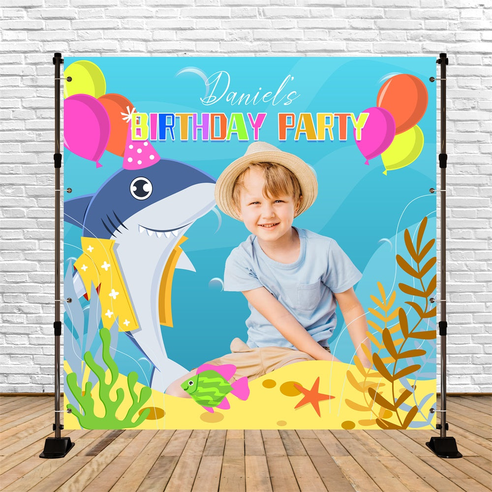 Custom Birthday Backdrops Meer Party Hai Abenteuer Backdrop LXX6-68