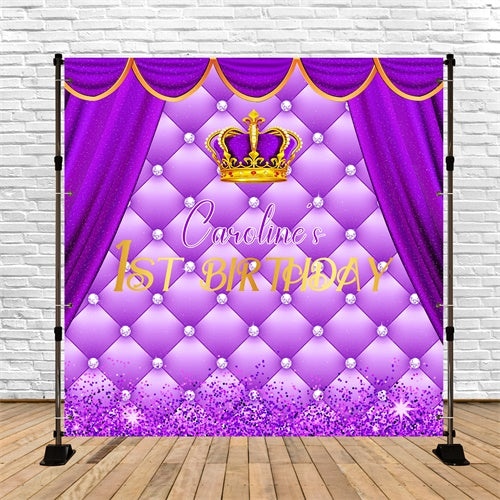 Erster Geburtstag Backdrop Glam Baby Queen Personalisierte Backdrop LXX6-89