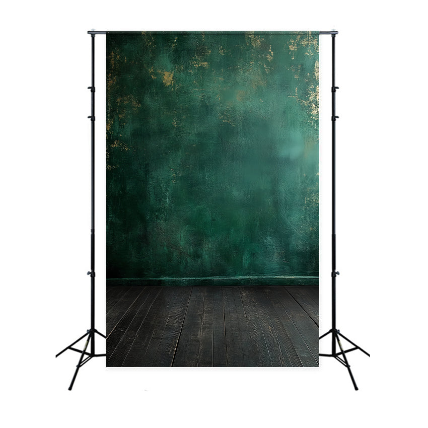 Professioneller Porträt-Hintergrund Tiefes Blaugrün Porträt-Hintergrund mit Distressed-Wand LXX61-14