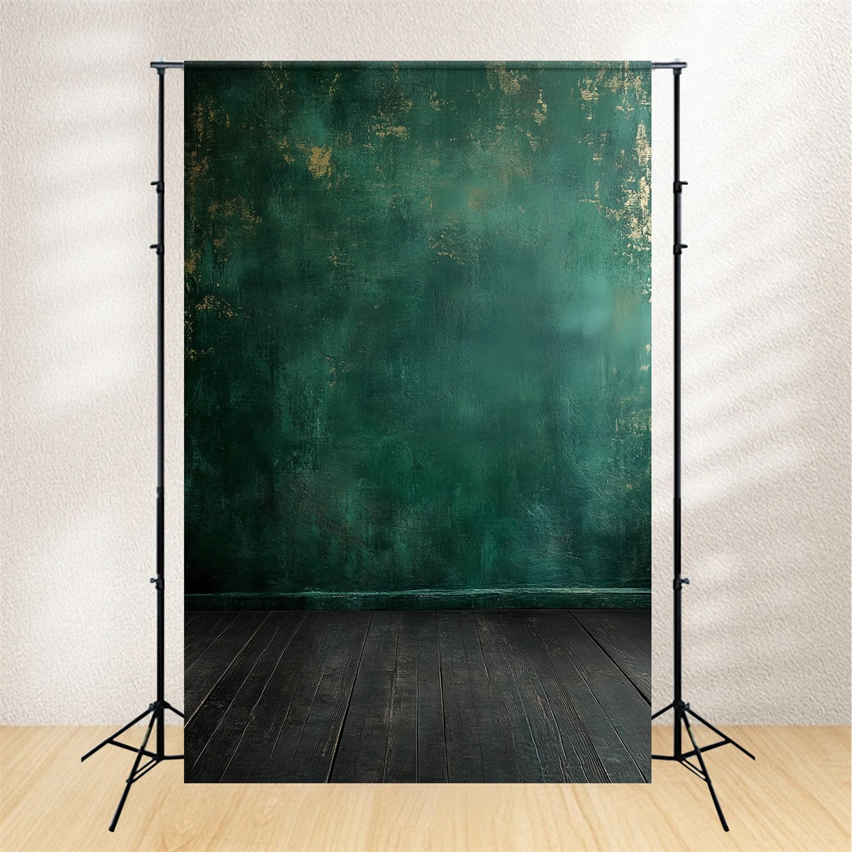 Professioneller Porträt-Hintergrund Tiefes Blaugrün Porträt-Hintergrund mit Distressed-Wand LXX61-14