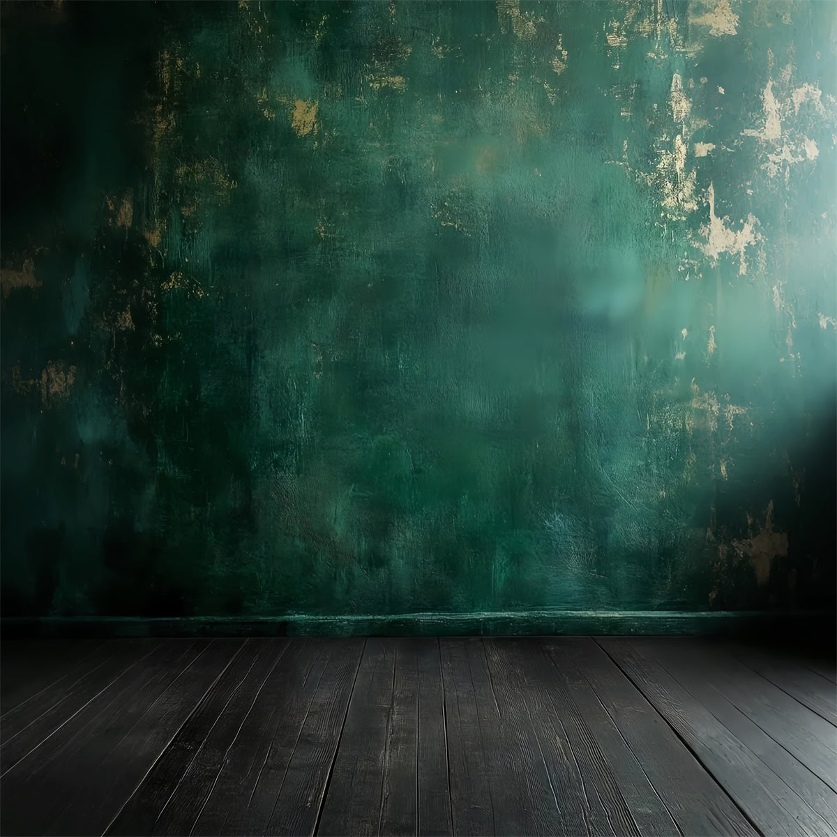 Professioneller Porträt-Hintergrund Tiefes Blaugrün Porträt-Hintergrund mit Distressed-Wand LXX61-14