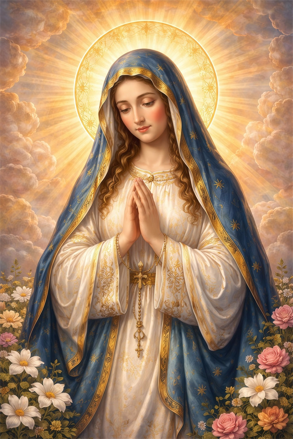 Religiöse Oster-Hintergründe Er ist auferstanden Jungfrau Maria Oster-Hintergrundideen LXX61-146