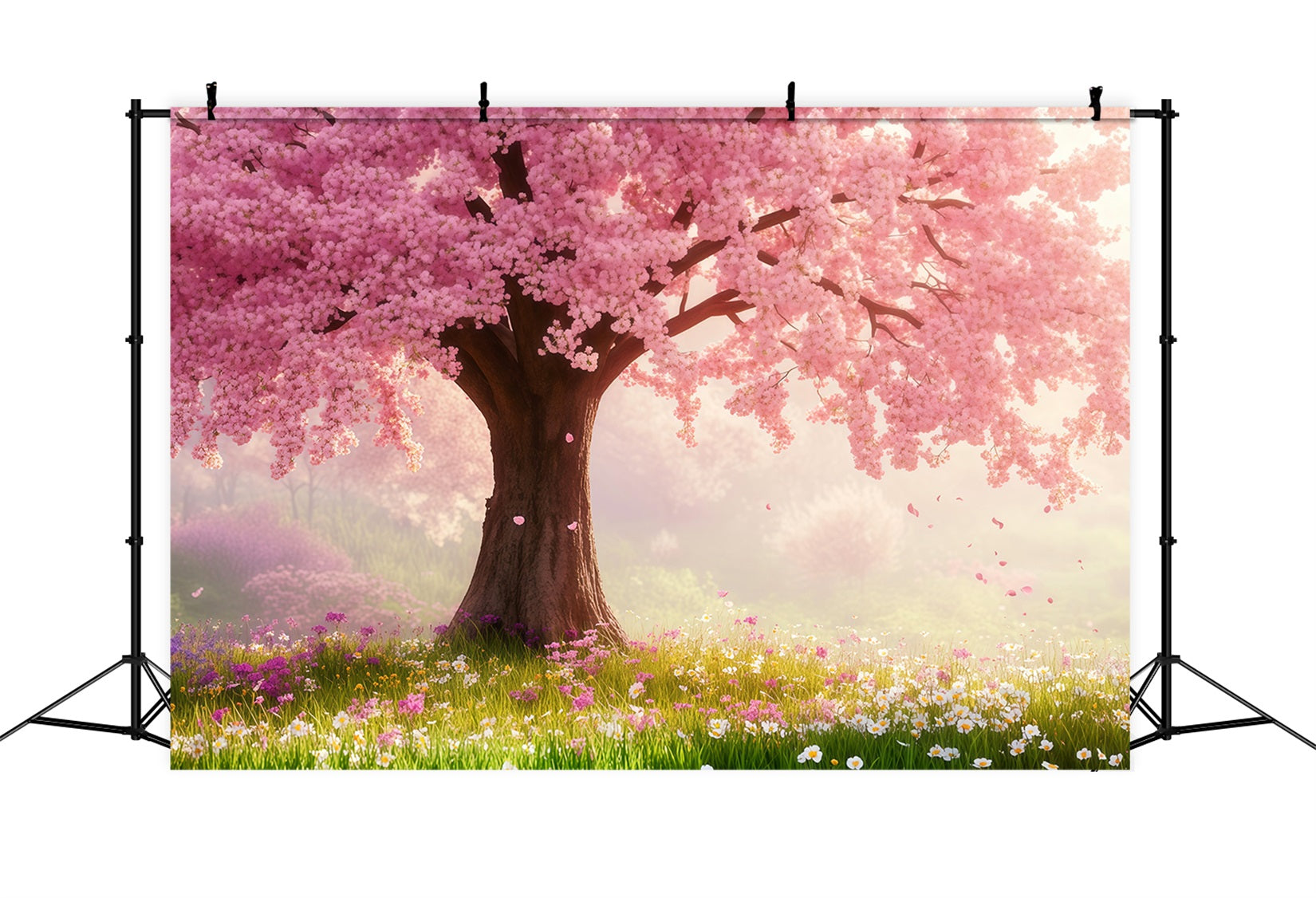 Kirschblüten-Hintergrund Rosa Blütenwiese Baum Blumen-Hintergrund LXX61-175