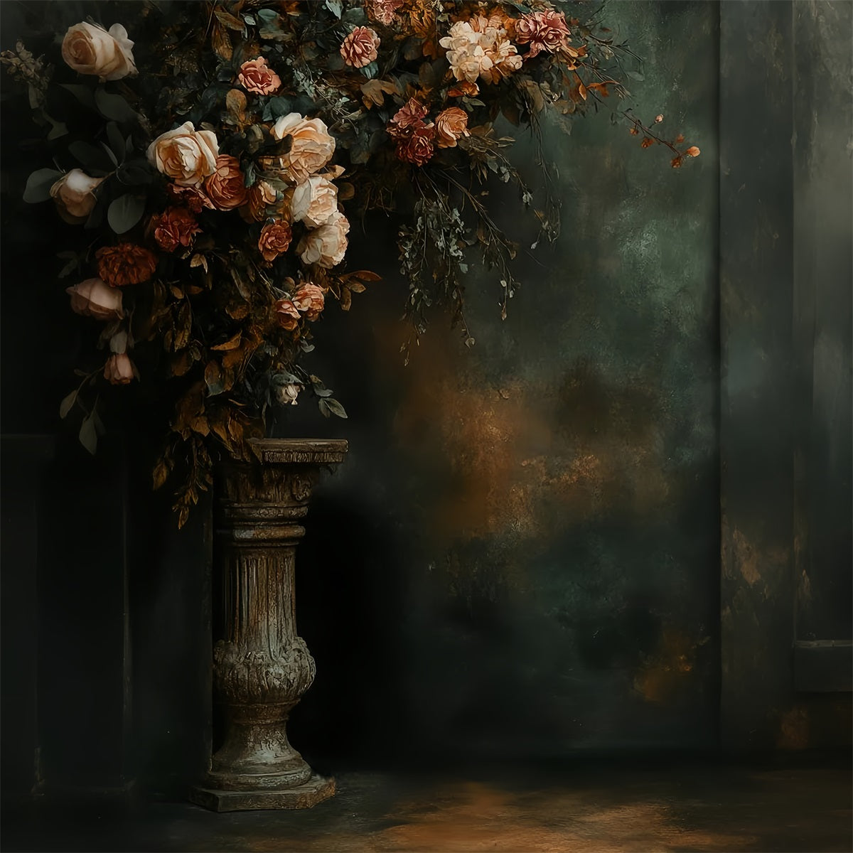 Porträt-Hintergründe Vintage-Blumen-Sockel-Hintergründe für Familienporträts LXX61-2