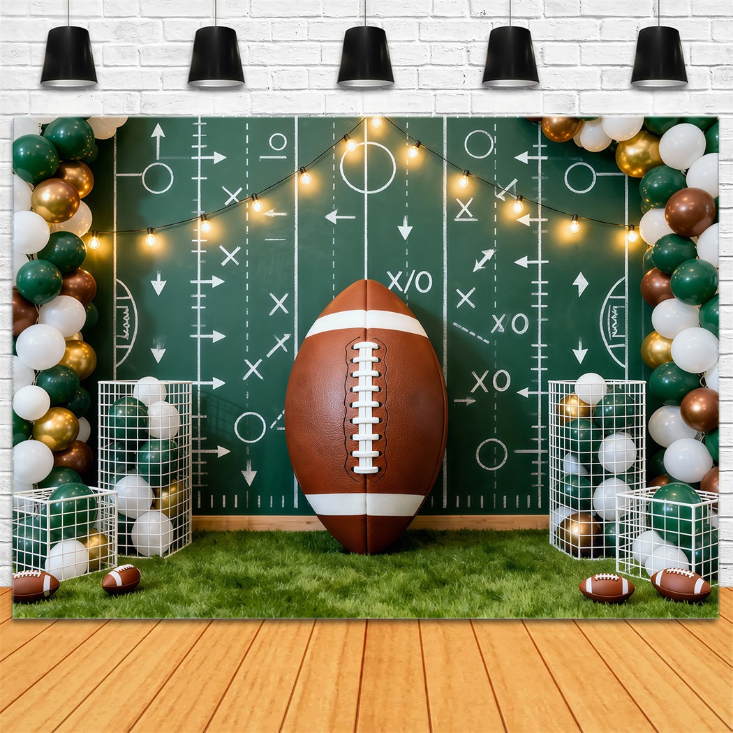 Fußball-Hintergründe Spielfeld Ballon-Display Sport-Hintergründe LXX61-213