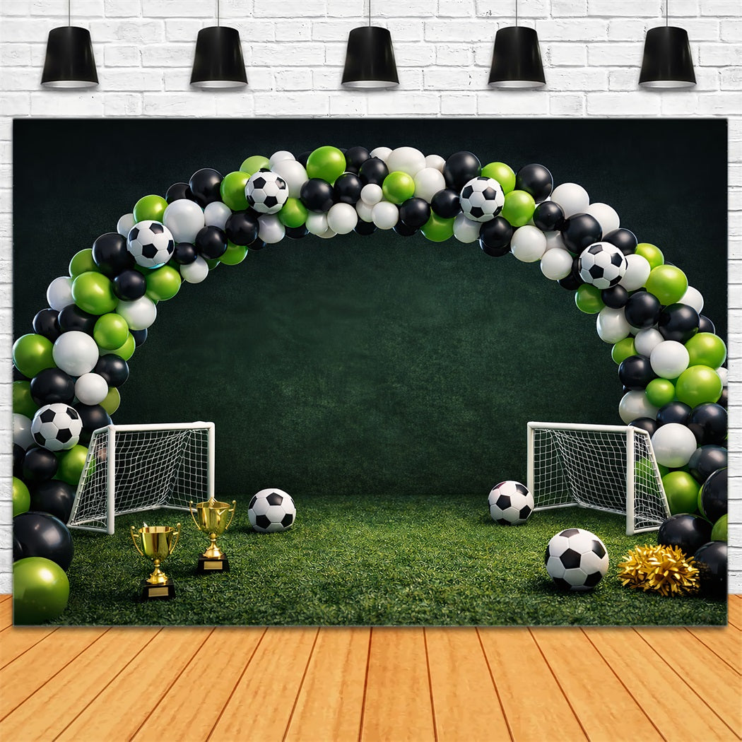 Fußballfeld-Hintergrund Meisterschaft Torbogen Arena Sport-Hintergrund LXX61-214