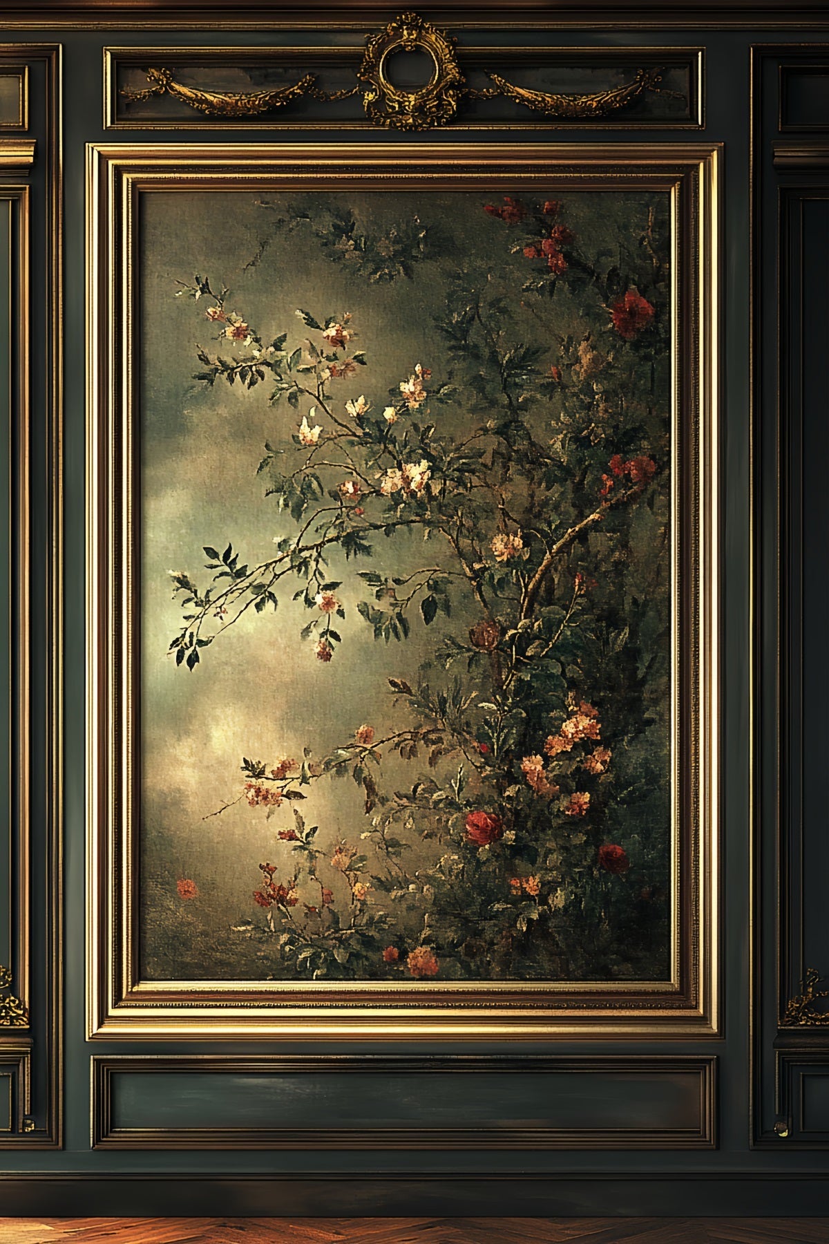 Hintergrund für Familienporträts Klassisches gerahmtes Blumenbild Hintergrund für Studio-Porträts LXX61-32