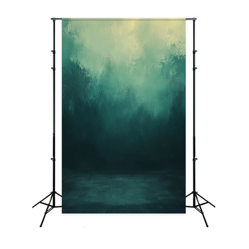 Fotografie-Porträt-Hintergrund Teal Ombre Studio Textur Grüner Foto-Hintergrund LXX61-9