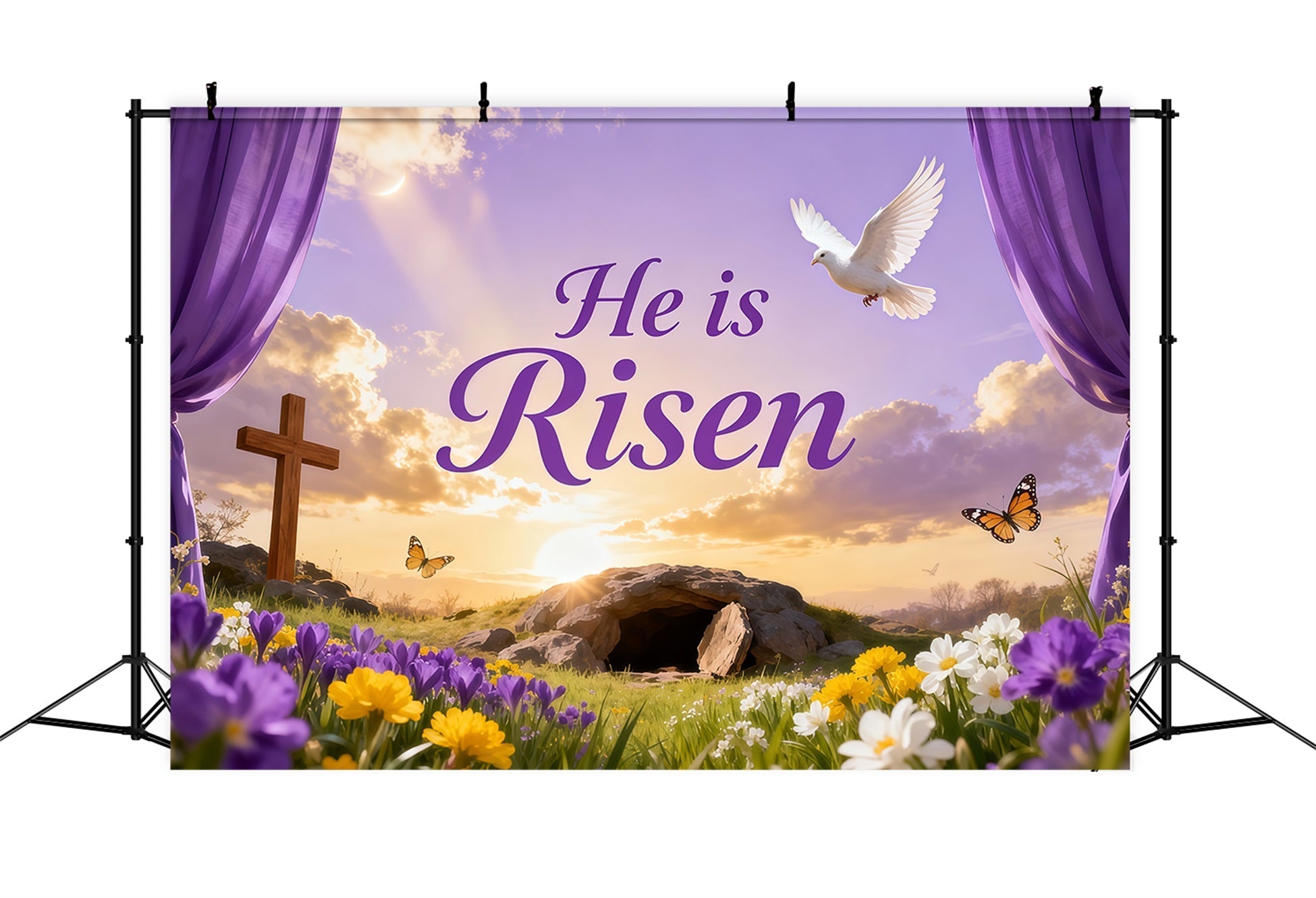 Osterhasen-Hintergründe Leeres Grab Ruhm Blume Oster-Hintergründe für Fotos LXX62-47