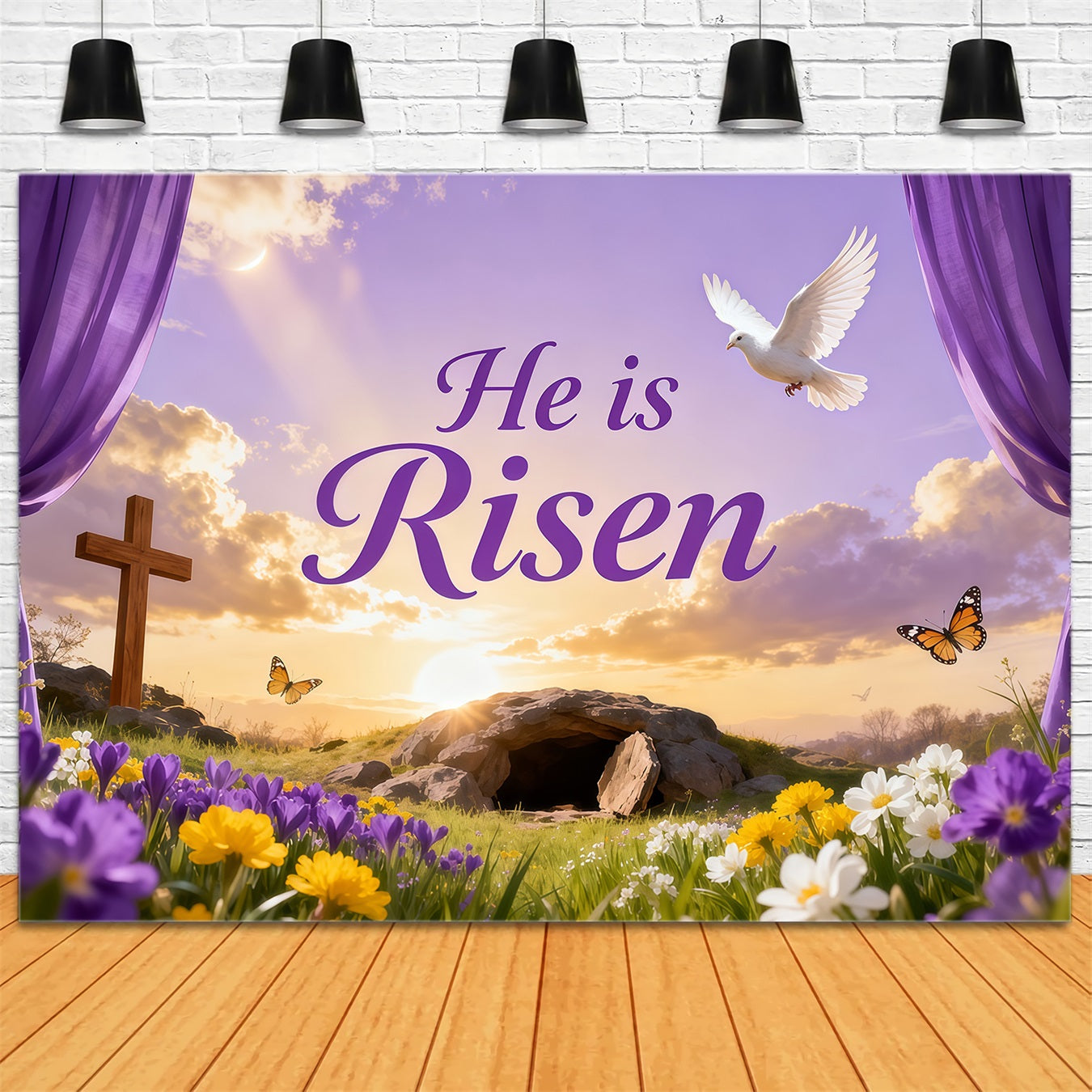 Osterhasen-Hintergründe Leeres Grab Ruhm Blume Oster-Hintergründe für Fotos LXX62-47