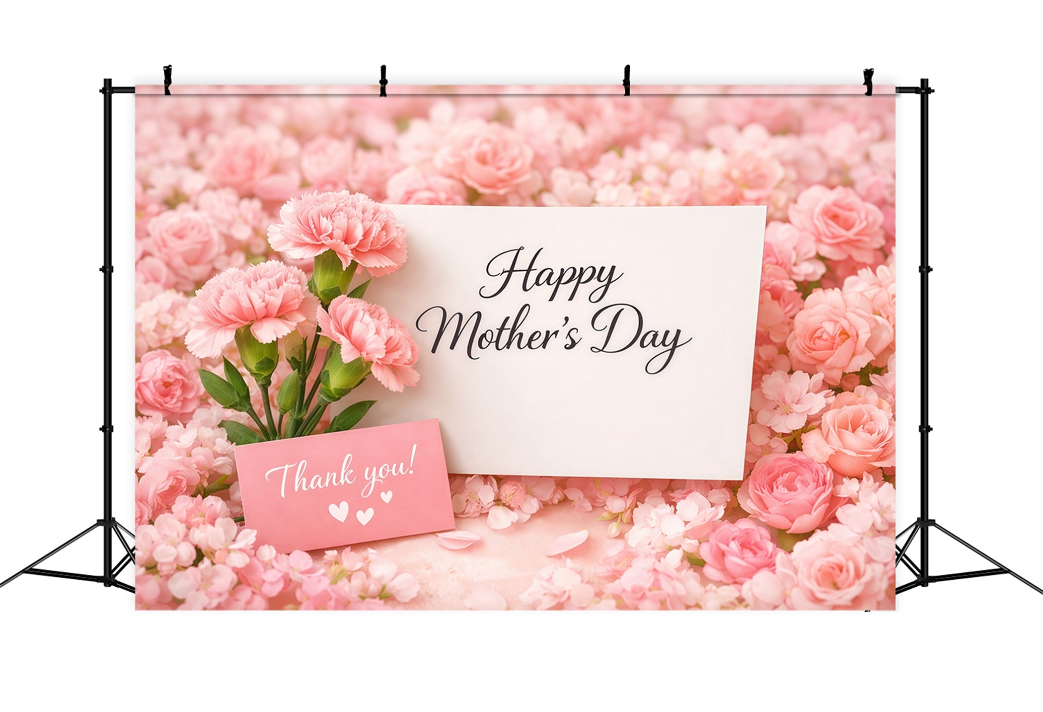 Mutter-Buchstaben Muttertag-Hintergrund Rosa Blumen-Grußkarte-Hintergrund für den Muttertag LXX63-28